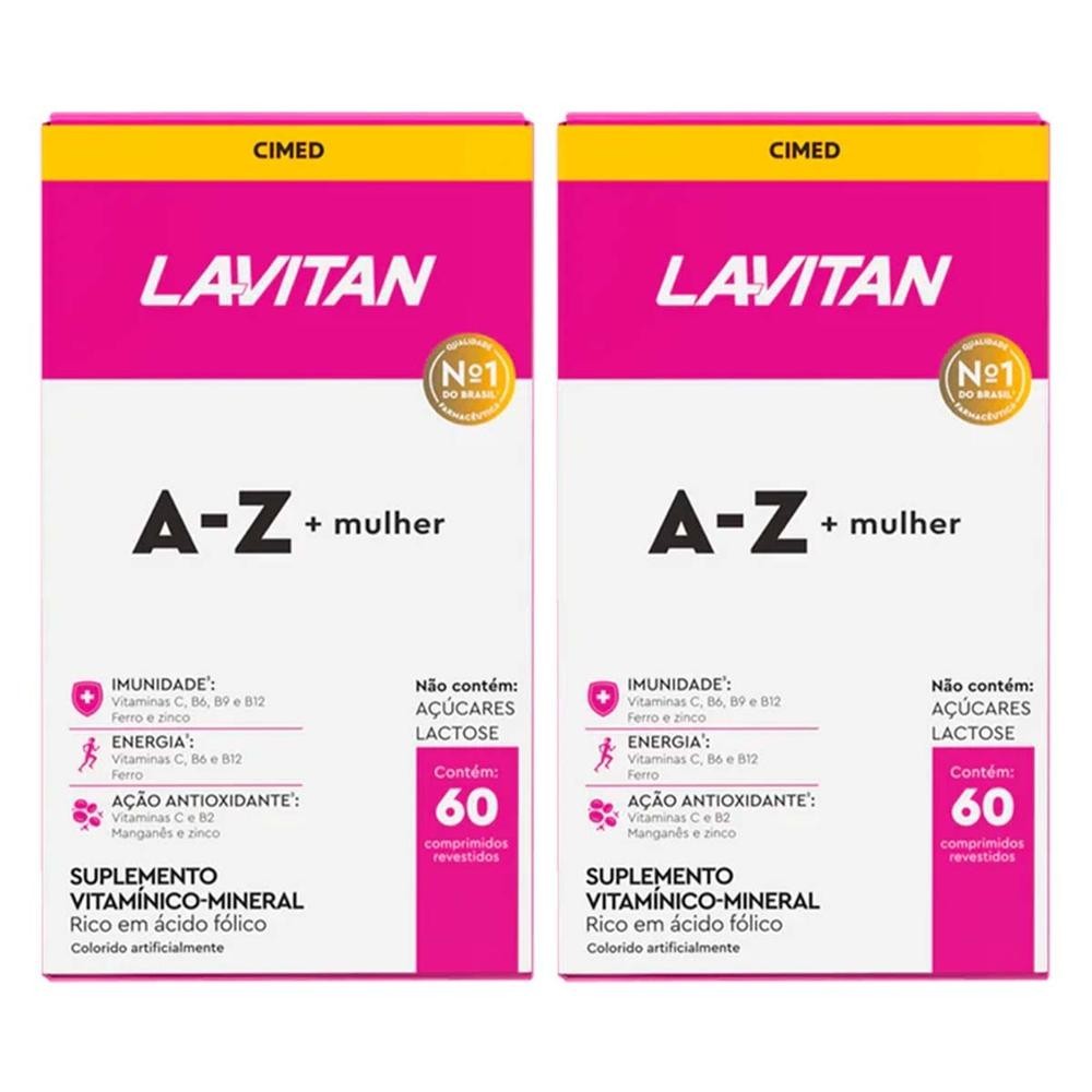 Kit 2 und Lavitan Mulher A-Z 60 Cpr