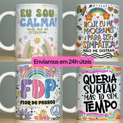 Caneca Personalizada Porcelana - Xícara com Frases Engraçadas - Indelicadas - Good Vibes1 - Canecas Divertidas - Xicara