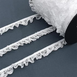 Renda de Nylon Franzida Najar 21mm - 50 Metros