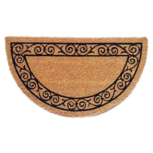 Capacho Meia Lua Fibra De Coco 60x33cm - Komeco Moldura