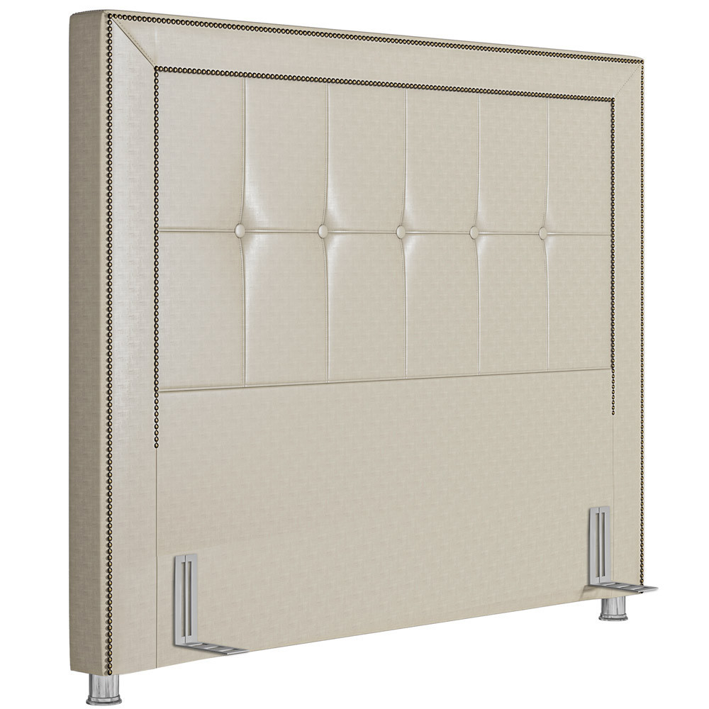 Cabeceira Cama Box Casal King 195 cm P05 Atenas Facto Dunas Pérola - Lyam Decor - Home & Living