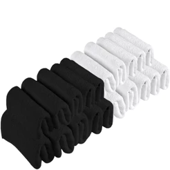 Kit 20 Toalhas de Rosto Para Salão Beleza 100% Algodão 40 x 65 cm Branca Preta BF Casa