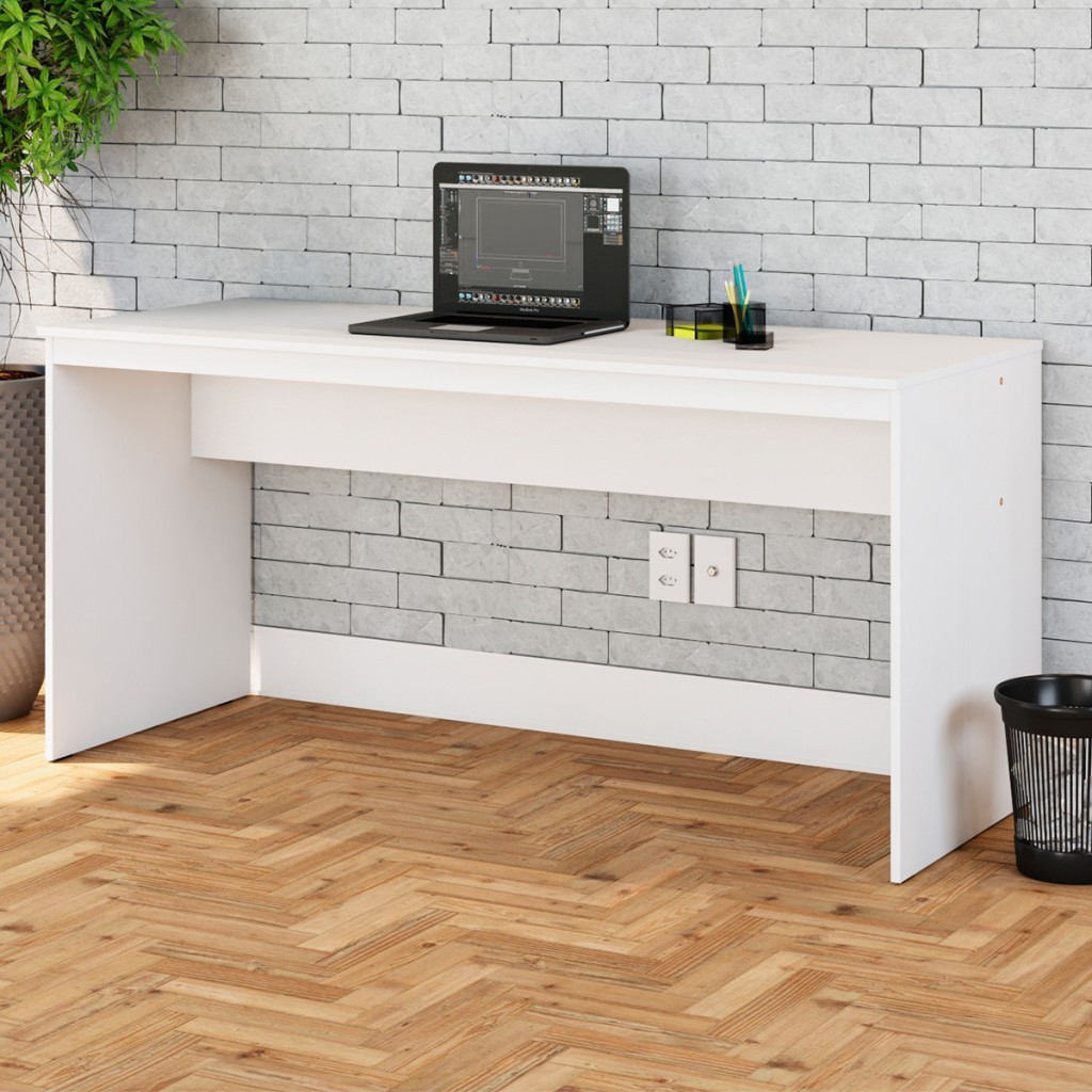 Mesa para Escritório W15 160 Branco Chess - Compace - Home & Living