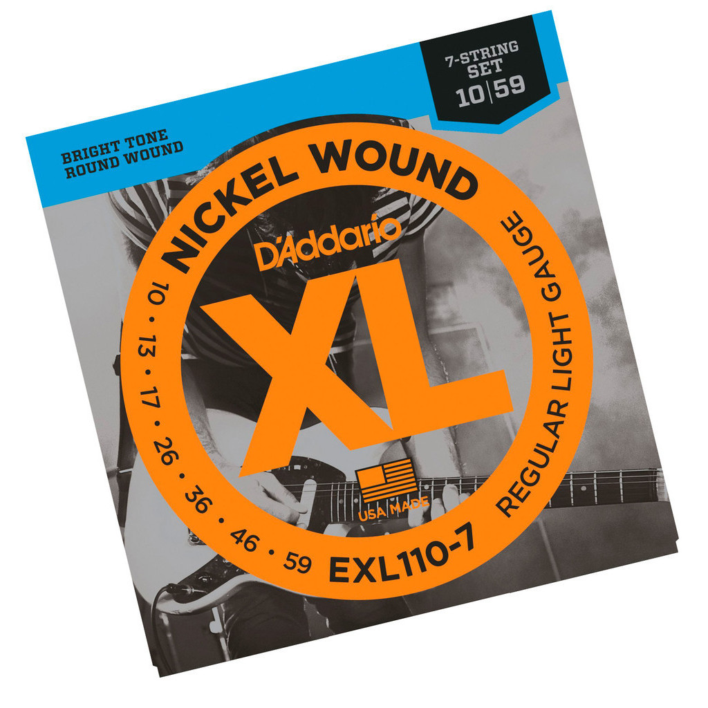 Encordoamento Daddario 010 Guitarra 7 cordas Exl110-7 JG