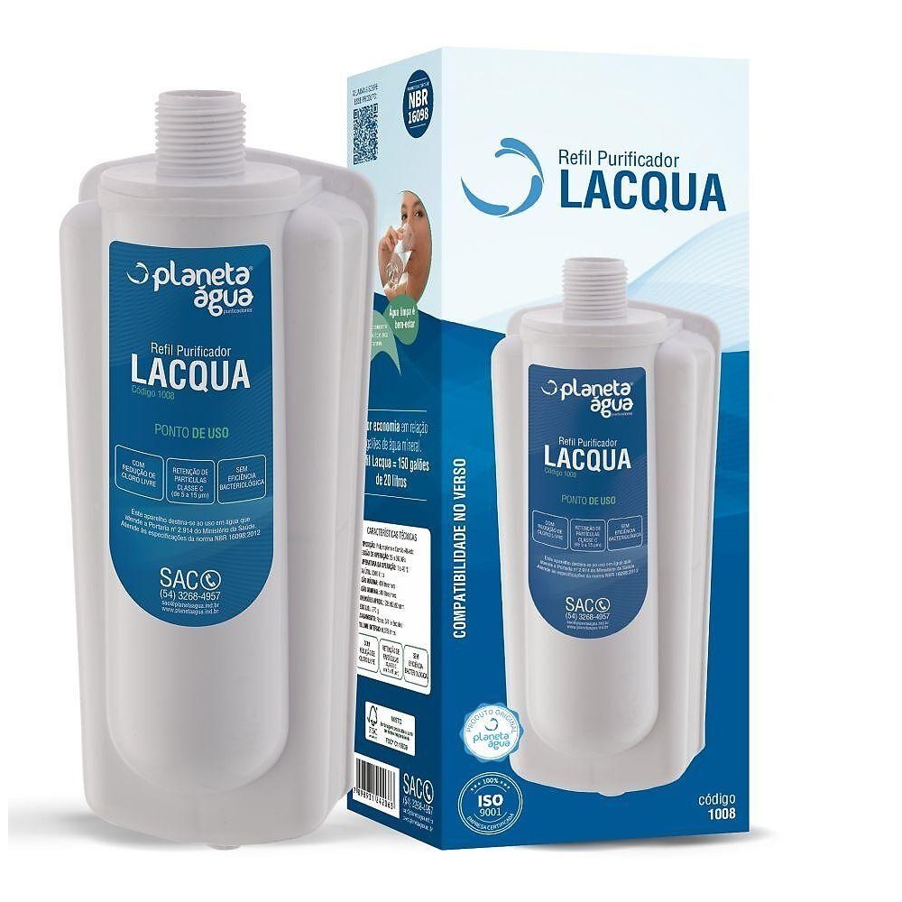 Refil Filtro Planeta Água Lacqua para Purificador de Água Latina P355 - Compatível em Oferta na Shopee