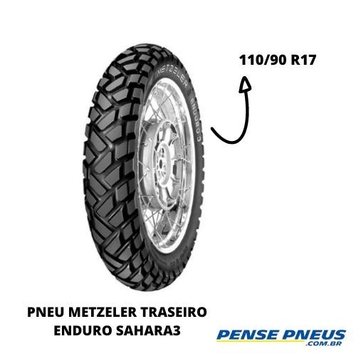 PNEU 110/90 - 17 60P M/C TT TRAS ENDURO SAHARA 3 METZELER 1846700