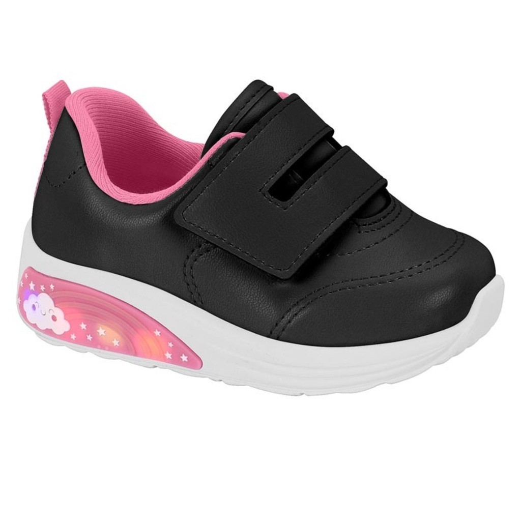 Tênis Infantil Molekinha Meninas Led 2 Tiras Velcro 2731.205