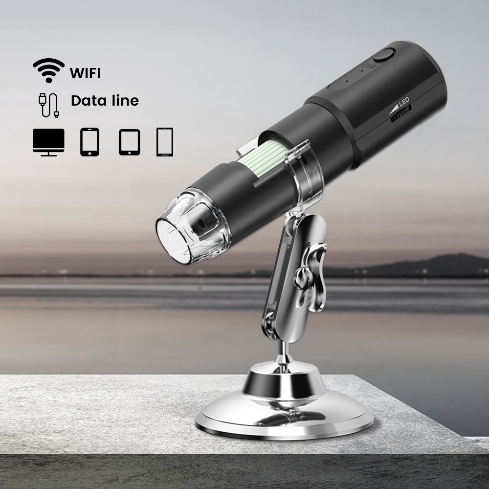 Lupa De Mão HD Sem Fio Câmera Microscópica Digital LED Para IOS & Android Skin Scalp Tester Carregamento USB