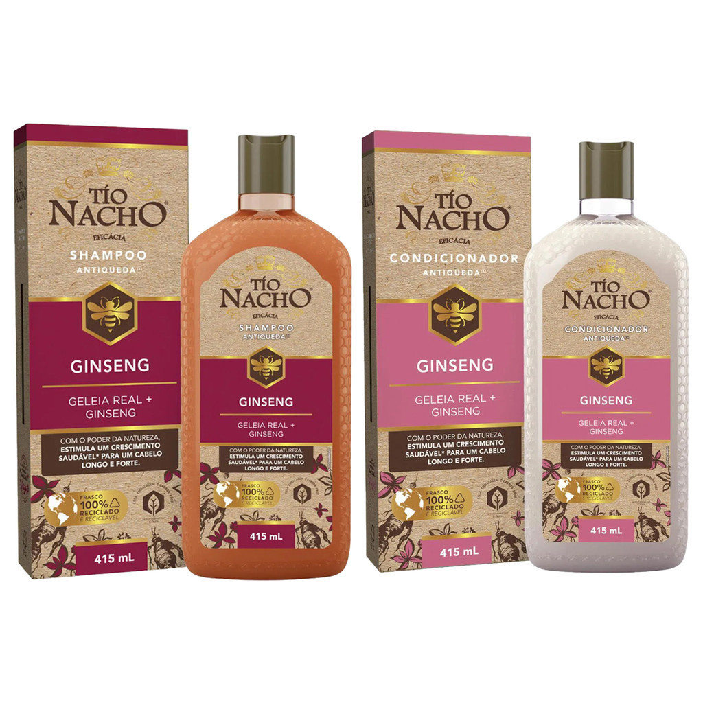 SHAMPOO + CONDICIONADOR GINSENG TIO NACHO 415ML - Beauty