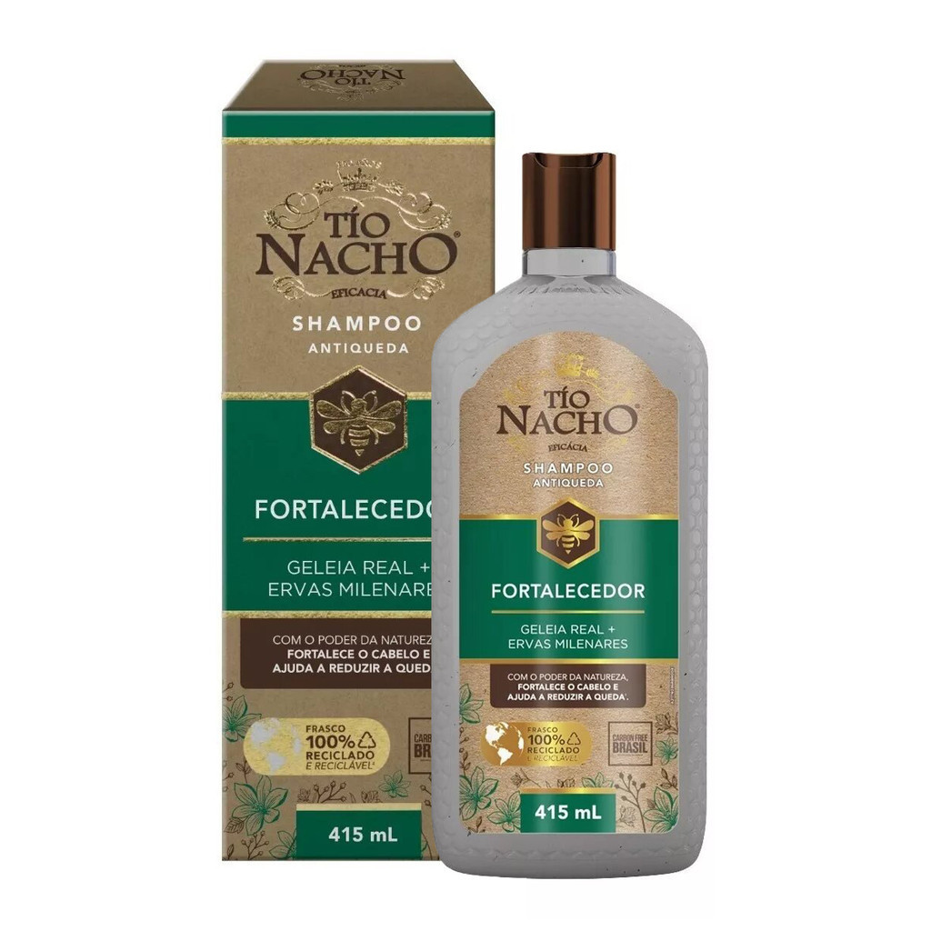 Shampoo Fortalecedor Ervas Milenares Antiqueda Tio Nacho 415ml em Oferta na Shopee