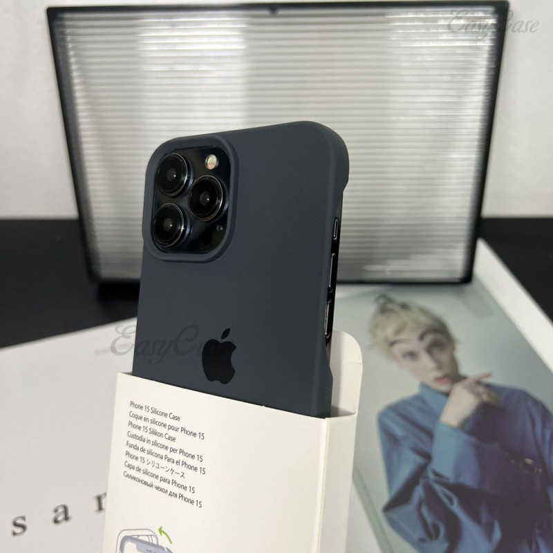 Meia Embalagem De silicone Para iPhone 15 14 13 12 11 Pro Max Capa Macia anti-Queda E Traseira Antiderrapante em Oferta na Shopee