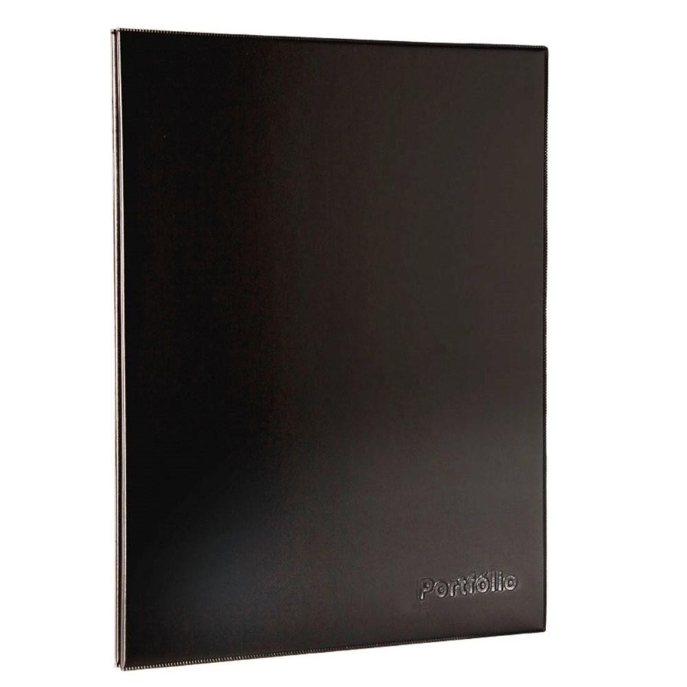 Pasta Catálago Portifolio A3 com 10 Envelopes Preta DAC