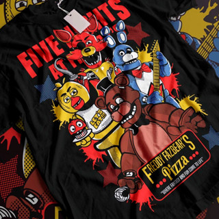 Camiseta Basica Algodao Five Nights At Freddy Fazbears Pizza Fantasy Cartoon Unissex em Oferta na Shopee