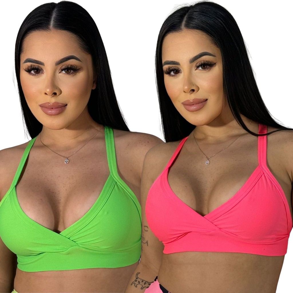 Kit 2 Tops Fitness de Academia Simples Treino dia a dia em Oferta na Shopee