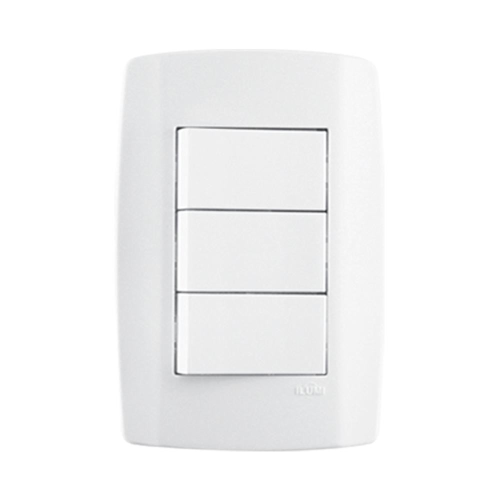 Conjunto Interruptor Triplo 10A 250V Ilumi em Oferta na Shopee