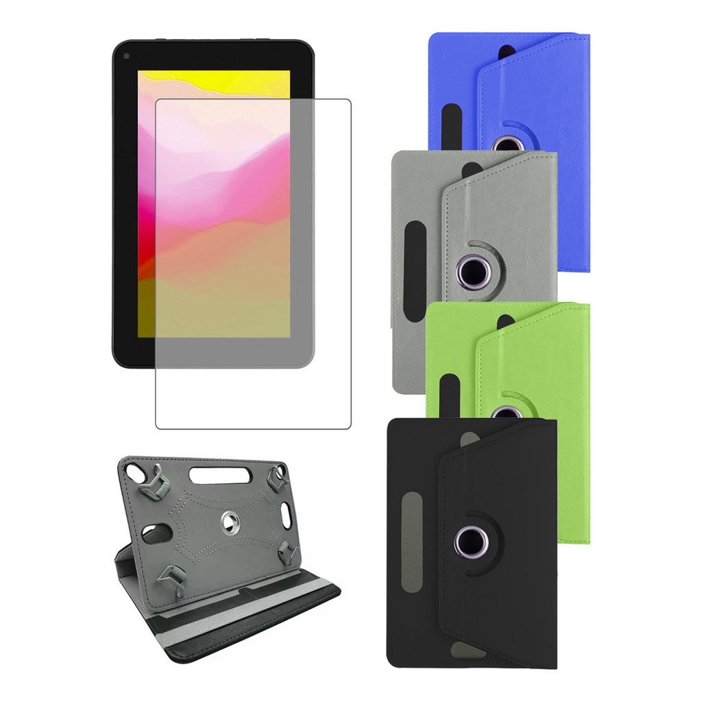 Capa Giratória + Película Para Tablet Multilaser Mirage 7p
