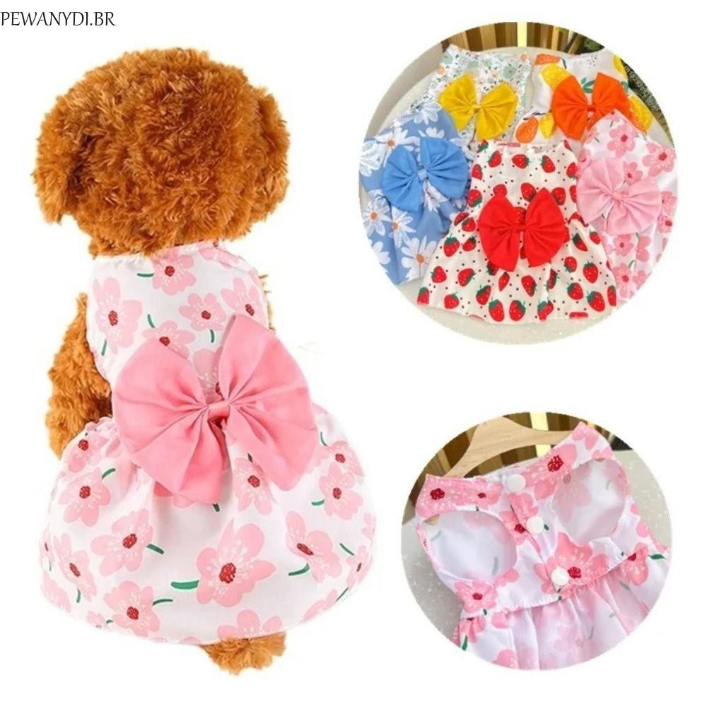 Vestido PEWANYDI Para Cachorro E Gato , Saia Princesa Com Estampa Floral XS-XXL Borboleta Fofa Animais De Estimação