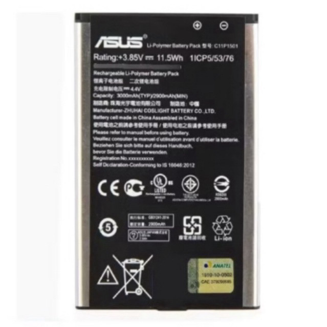 Ba-te-ria Zenfone Selfie Zd551kl Ze550kl Ze601kl C11p1501