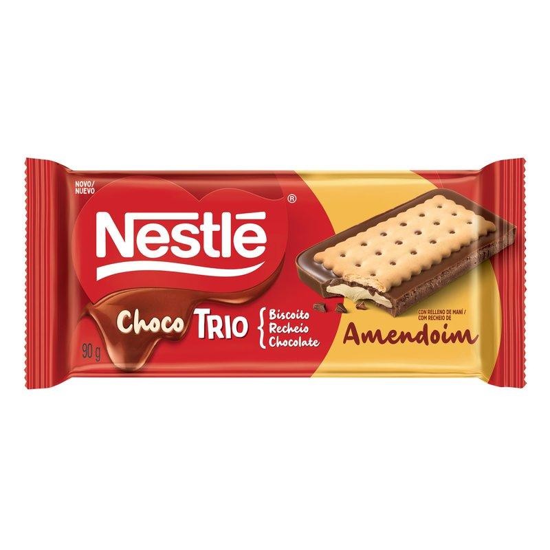 Chocolate Nestlé Chocotrio Amendoim 90g em Oferta na Shopee