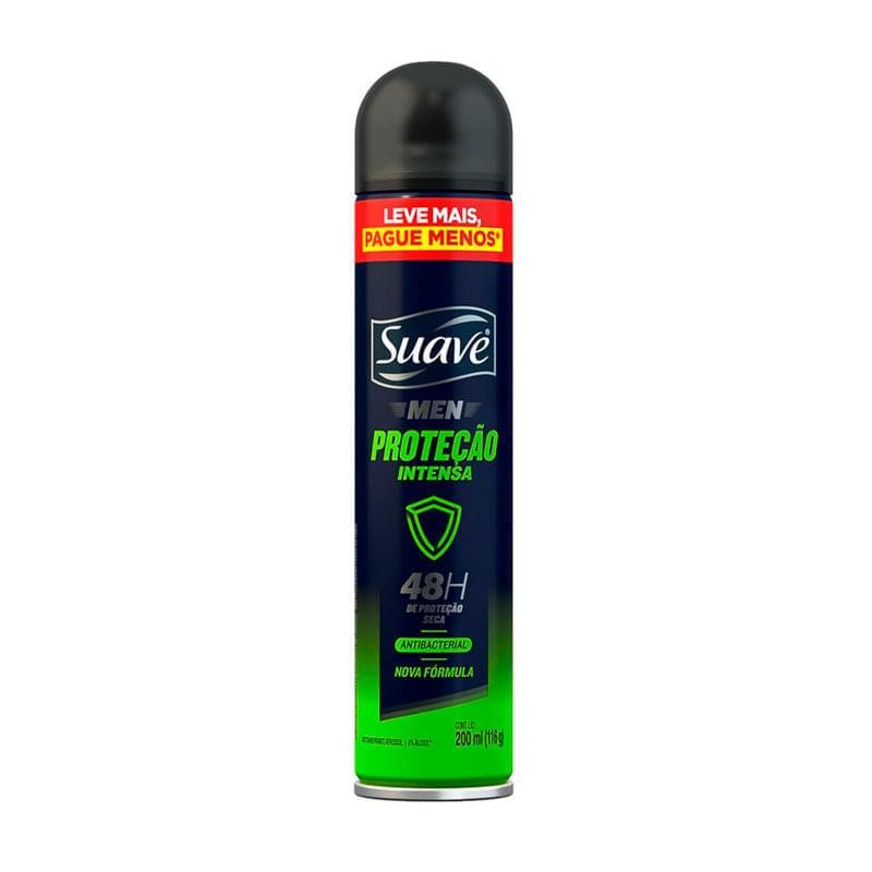 Desodorante Antitranspirante Aerosol Suave Men Proteção Intensa 200ml em Oferta na Shopee
