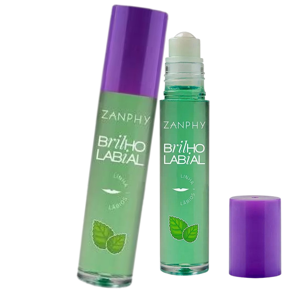 Brilho Labial Rollon Linha Glow Lábios Zanphy - Sabor Menta