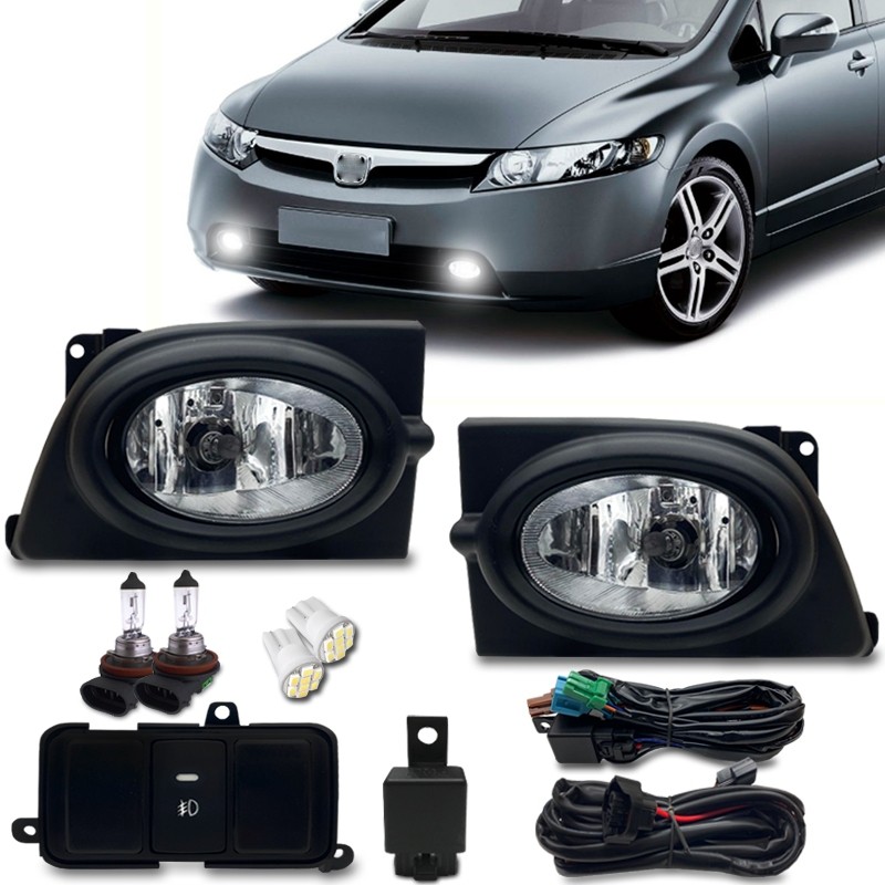 Kit Farol De Milha Neblina New Civic 2006 2007 2008 Bt Modelo Original