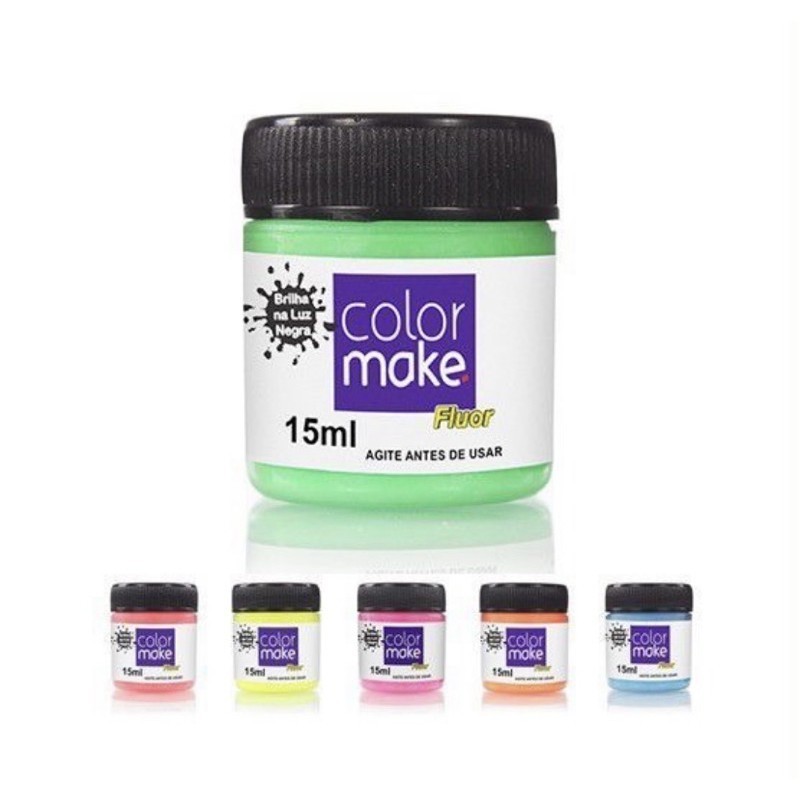 Tinta facial flúor 15ml Colormake - neon/balada/eventos -  ENVIO IMEDIATO MAQUIAGEM ARTISTICA FESTA NEON