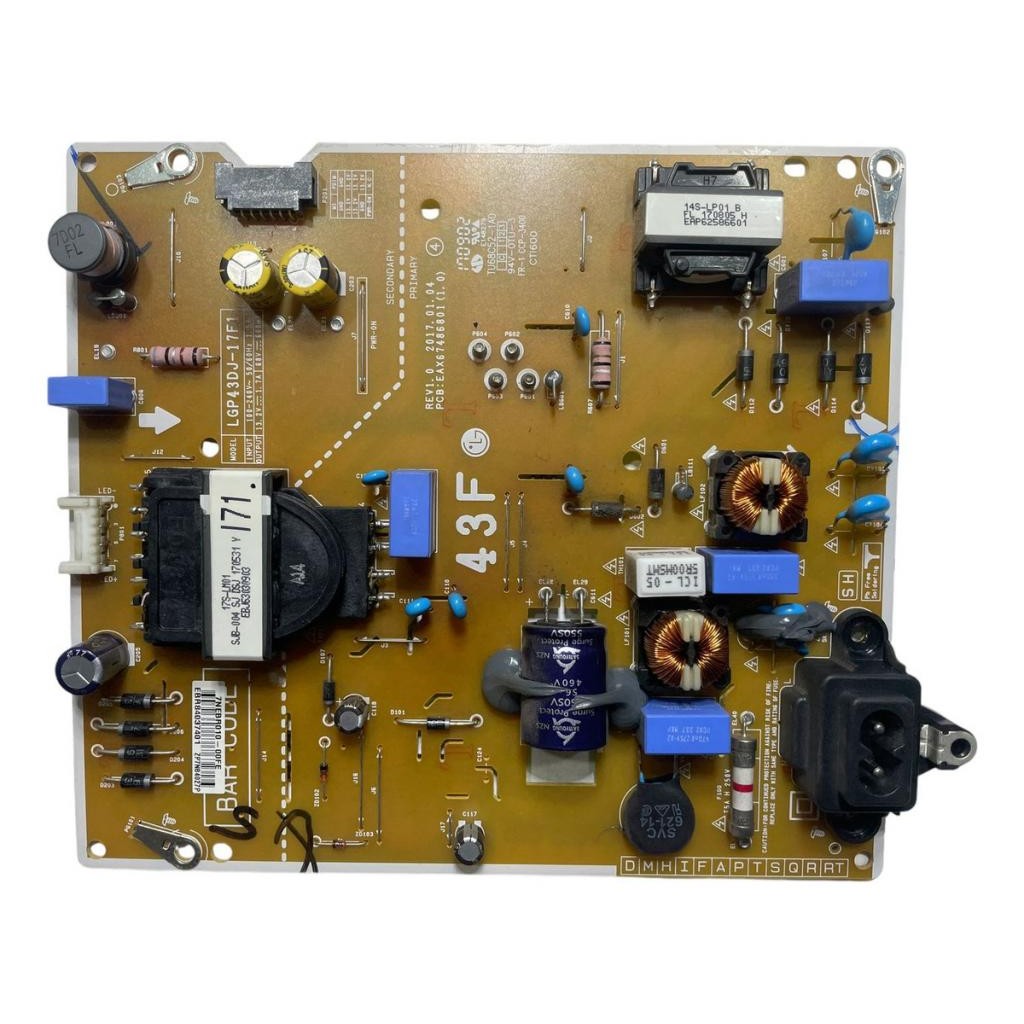 Placa Fonte Tv LG 43lj5550 Ebr84037401 / Eax67486801 (1.0)