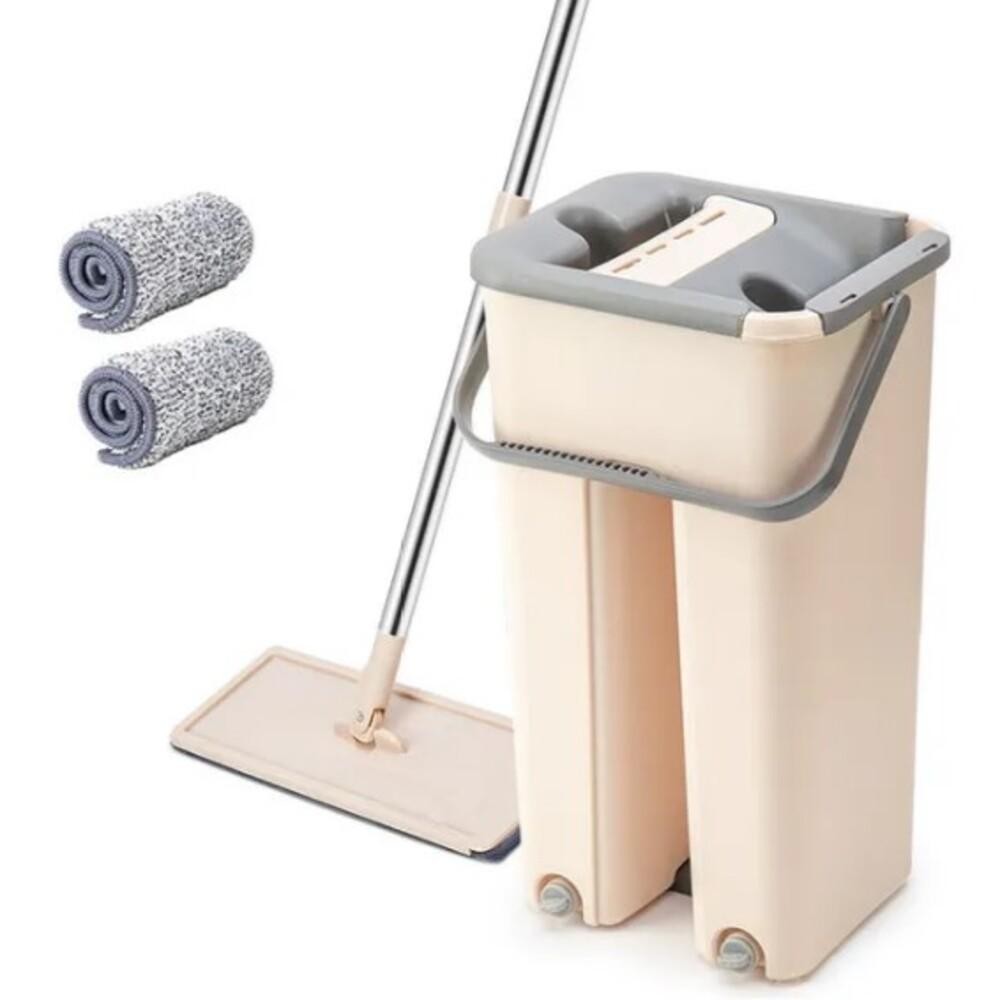 Mop Rodo Mágico Balde Duplo Refil Pano  Microfibra Lavável