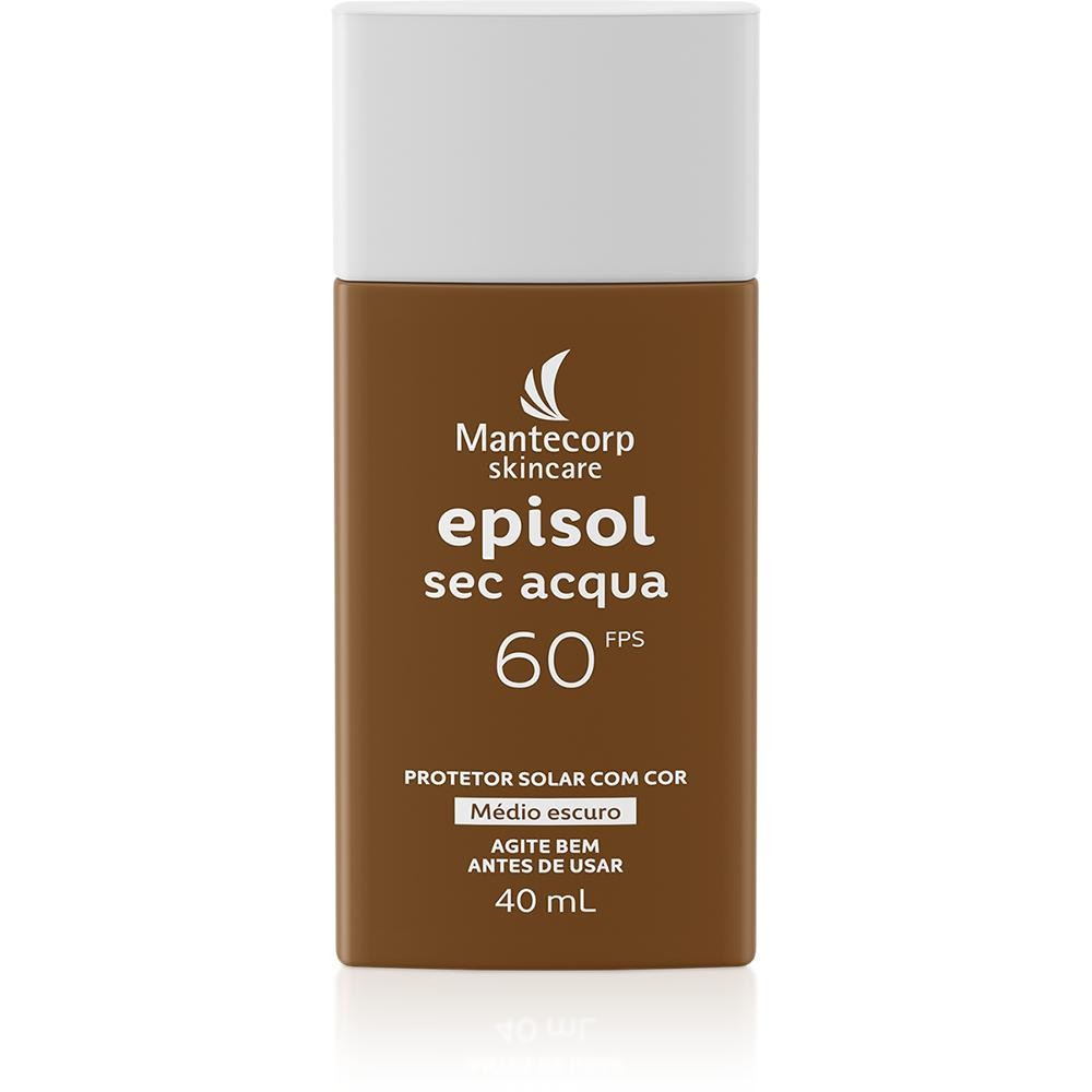 Protetor Solar Facial Episol Sec Acqua  FPS 60 Médio Escuro - 40ml em Oferta na Shopee