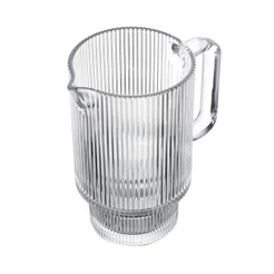 Jarra de Cristal Lines Canelada Suco Agua 900ml Wolff Jarra para Servir Bebidas Mesa Posta Decoração Elegante Jantar Uso