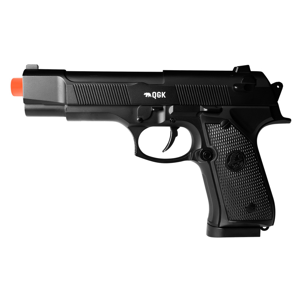 PISTOLA DE AIRSOFT SPRING FULL METAL SP92T 6MM QGK em Oferta na Shopee