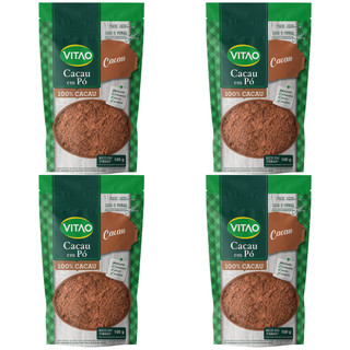 Kit 4 Un Cacau Em Pó Vitao 100G em Oferta na Shopee