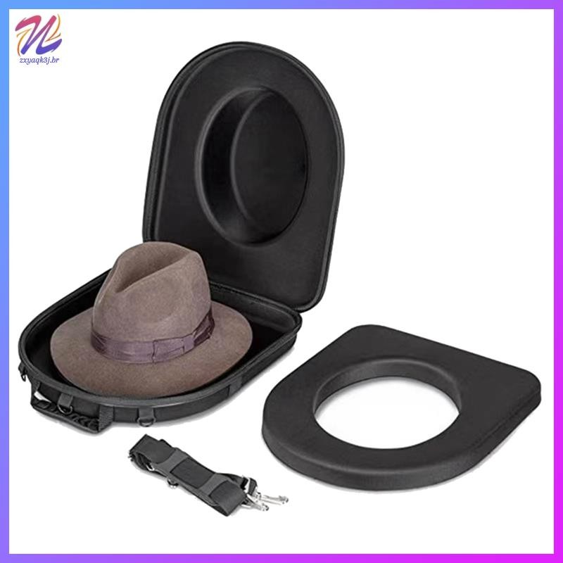 Estojo Para Chapéus De Viagem , Caixa De Organizador De Armazenamento Viagens , Capa De Chapéu Fedora Fácil De Usar Pret em Oferta na Shopee