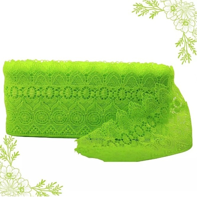 Renda Guipir CHL-582 10.0 Cm -  Rolo C/13.7 Metros Cor:Verde-Neon