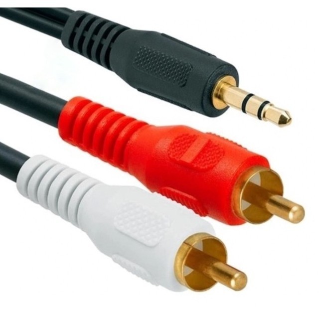 Cabo Auxiliar P2 Macho X Rca Macho Audio 1,5m P/ Som / Tv / Home Theater Audio Video