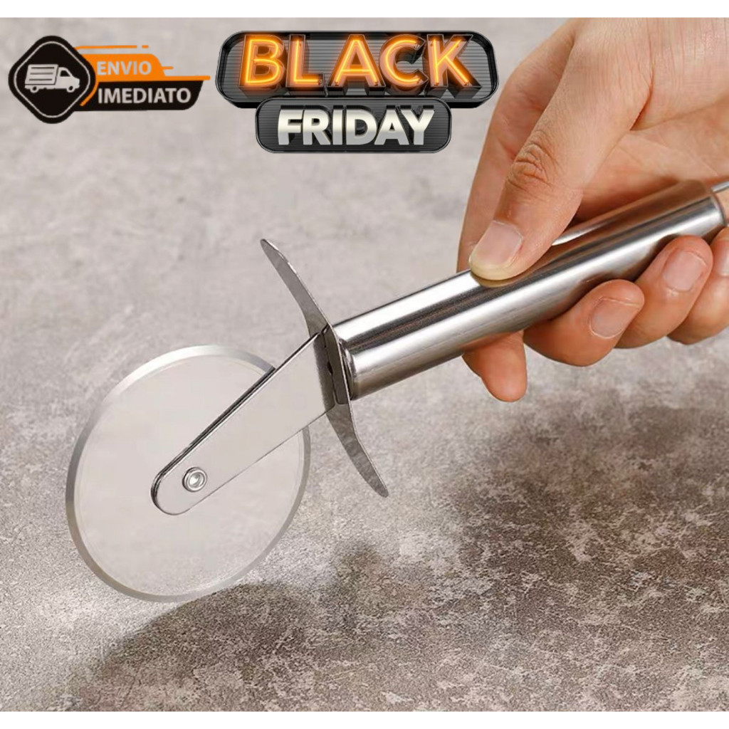 OFERTA Carretilha Cortador De Massa Lisa Pizza Em Aço Inox Resistente