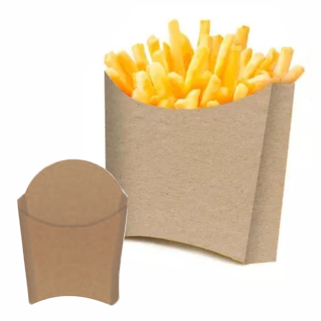 Caixa P Embalagem Caixinha Batata Frita 50un Kraft Fast Food