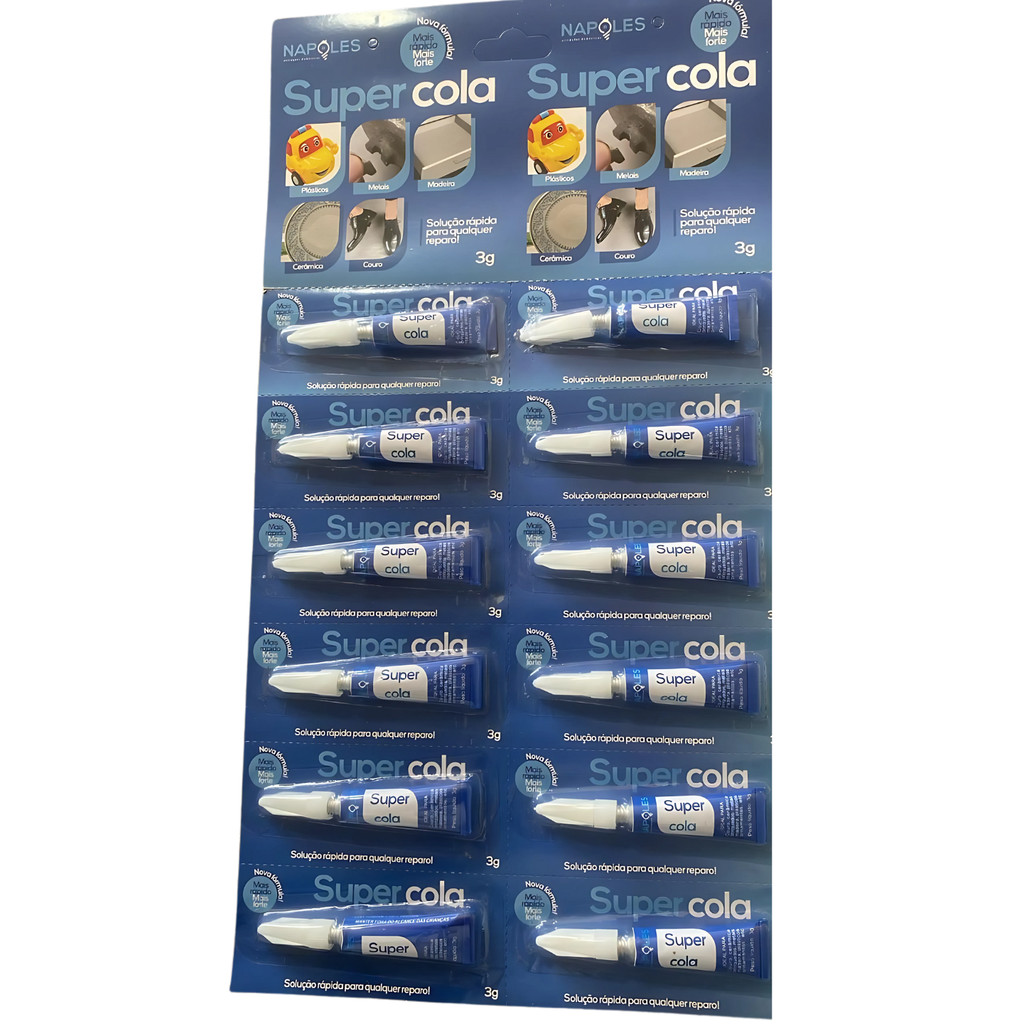 Kit SUPER Cola tipo Super Bonder 1 Cartela