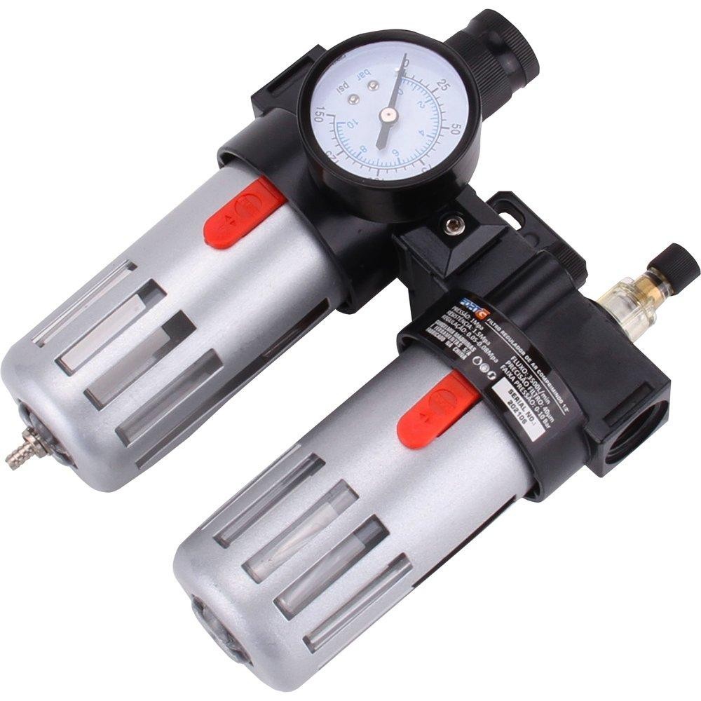 Filtro Regulador de Ar e Lubrificador 1/2 Pol. BSP FORTG em Oferta na Shopee