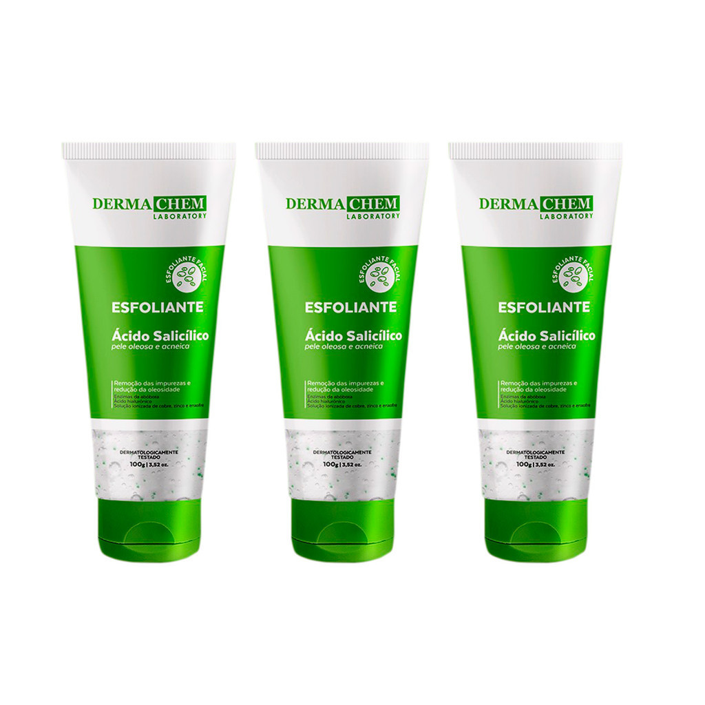 Dermachem Kit 3un Gel Esfoliante Ácido Salicílico - 100ml