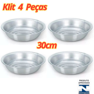 KIT - 4 Bacias em Aluminio Nº 30 - Tigela Multiuso Cuba em Oferta na Shopee