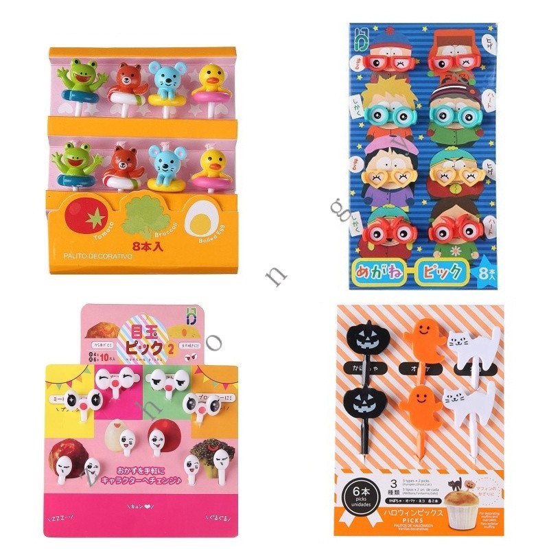 Picador De Frutas 24pcs Fatias De Garfo Caixa De Almoço Especial Palito De Dente De Plástico Decorativo Bento Suprimentos De Cozinha