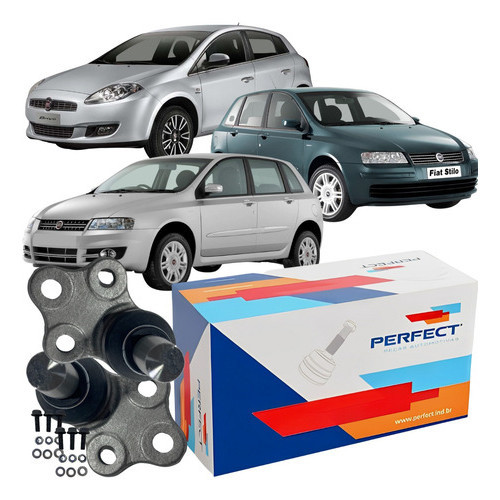 Par Pivô Suspensão Fiat Stilo 1.8 2.4 2001 Á 2012