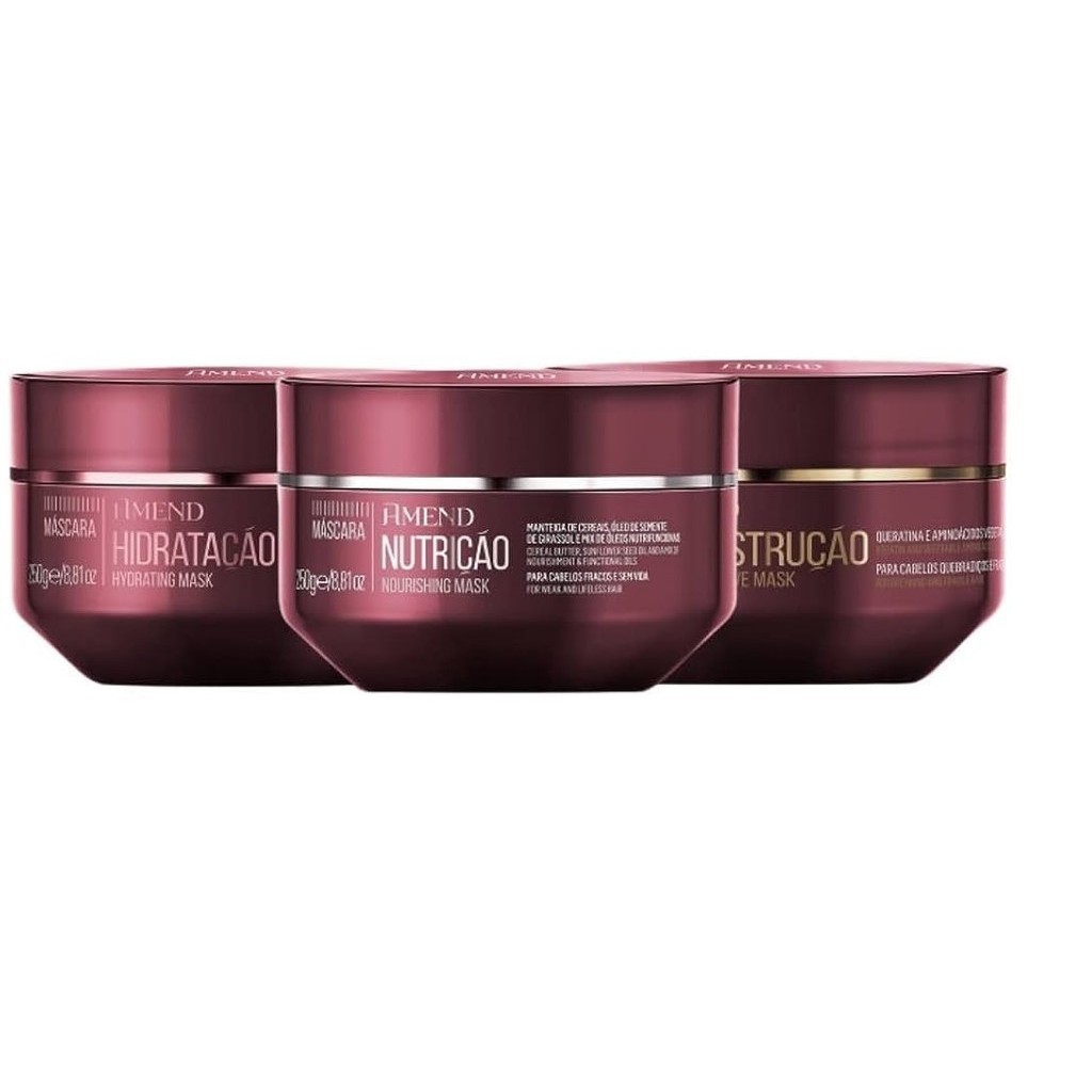 Kit Cronograma Capilar Amend Essencial 3x250g