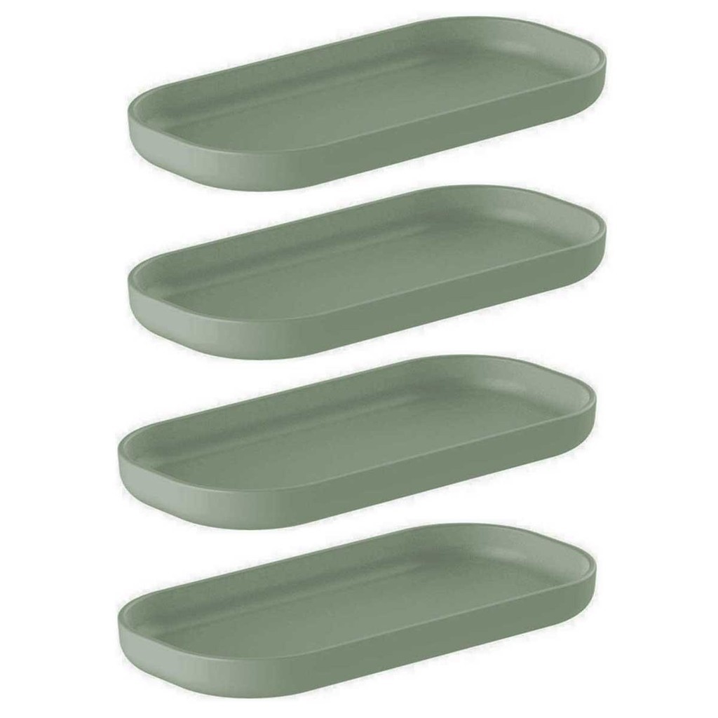 Porta Sabonete De Bancada OU Banheiro Bandeja Verde Salvia kit c/4 Unidades em Oferta na Shopee