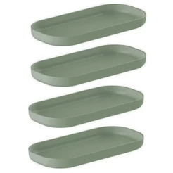 Porta Sabonete De Bancada OU Banheiro Bandeja Verde Salvia kit c/4 Unidades