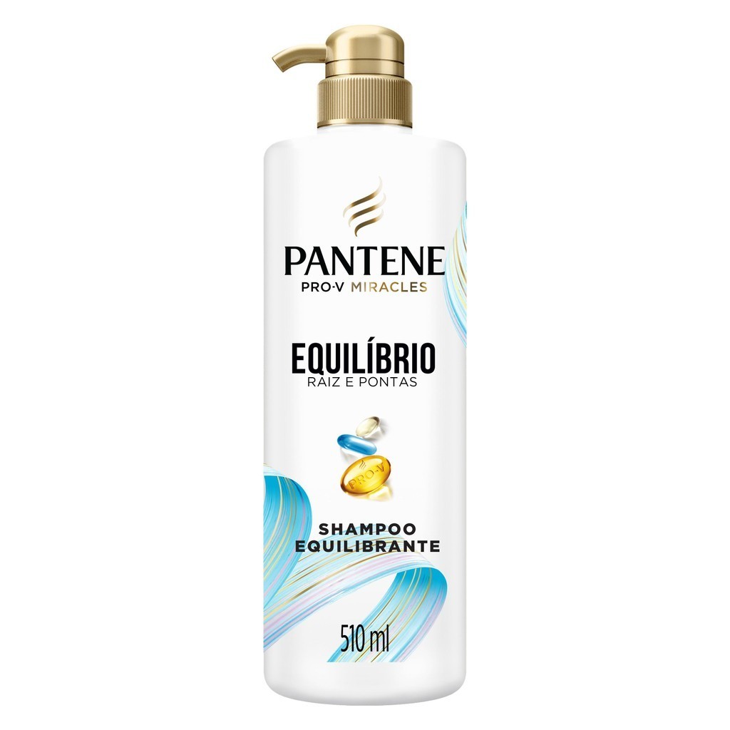 Shampoo Pantene Equilíbrio Cabelos Mistos e Pontas Ressecadas 510ml em Oferta na Shopee