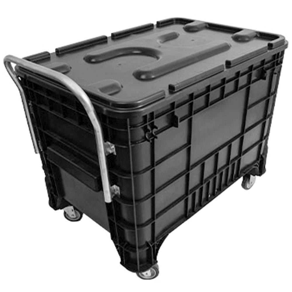 Caixa Organizadora Tampa e Puxador Preto 372L Lar Plásticos