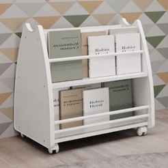 Estante para Livros Infantil Branco - Movelbras
